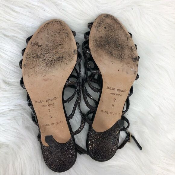 Kate Spade Caryl Glitter Cage Slingback Sandals - Picture 5 of 5